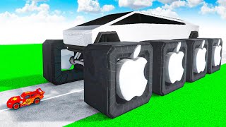 Tesla Cybertruck Transforming to GIANT CUPERTINO APPLE INC. BTR TESLA CYBERTRUCK in Teardown!