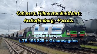 [4K] Cabinerit | Führerstandsmitfahrt | Aschaffenburg ➡️ Nürnberg ➡️ Passau | BR 193 | compleet.