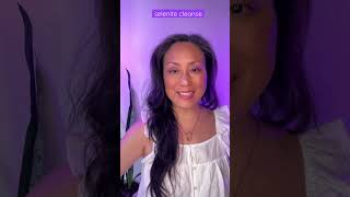 Purify your energy with Selenite Crystal - Reiki ASMR ✨💜✨ #shorts