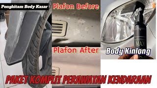 Paket komplit perawatan interior mobil body mobil dan penghitam body kendaraan