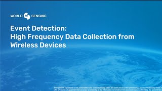 DFI49 MSSP Expo: Worldsensing - Event Detection: High Frequency Data Collection from Wireless...