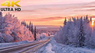 Snowy Utah Mountain Sunset Scenic Driving 4K | Serenity at 10,000 Feet | Southwest Utah Winter