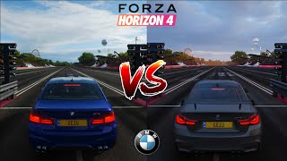 BMW M5 VS BMW M4 GTS - Forza Horizon 4 | DRAG RACE & SPEED TEST 4K