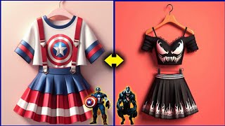 Superheroes as Dress 👗 💥 Avengers vs DC - All Marvel Characters #avengers #ai @worldsofwonder00