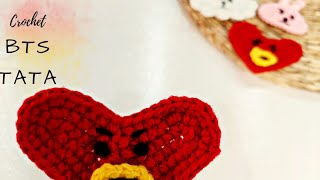 Wow , Crochet TaTa hair clip | crochet BTS Hair Clip | BTS Keychain