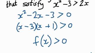 Inequalities 3 - Quadratic & range