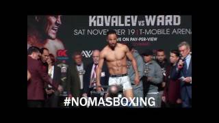 Both Kovalev and Ward weigh in at 175 lbs!