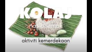 KRAF NASI LEMAK KOLAJ ORIGAMI | AKTIVITI SENI BULAN KEMERDEKAAN