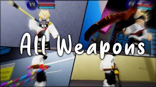 All The Weapons In Boku No Roblox