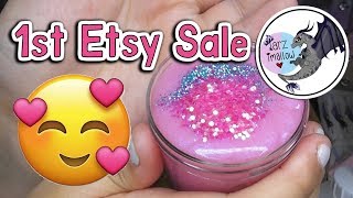 Packing my First Etsy Slime Sale! Behind the Scenes of an Etsy Slime Store!