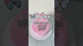 #shorts #welcomebabygirl #welcomehomecake #cake #reels #trending #butterscotchcake#simplecakedesign