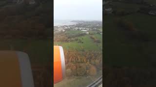 Easyjet flight landing London Gatwick Jersey Channel Islands