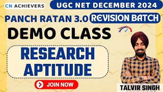 Demo Class II  Research Aptitude II Panch ratan 3.0 By Talvir Singh