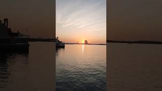 Beautiful Sunset | Ocean waves | Corniche beach | Abudhabi #youtubeshorts