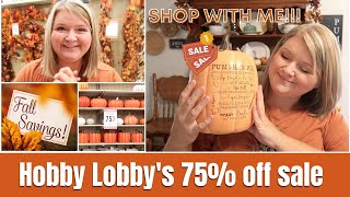 Shop with me at Hobby Lobby's 75% off sale | Dad and little bro to the rescue   | Hobby Lobby Haul