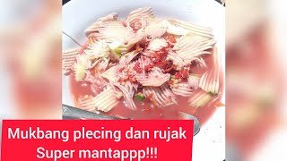 Mukbang Plecing kangkung dan rujak mangga kuah pindang super mantap #mukbang #rujak #buah #sayur