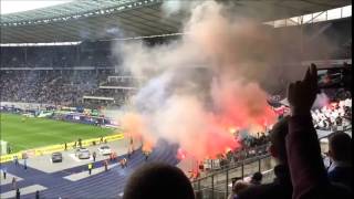 Frankfurter Pyroshow in Berlin (Hertha BSC Berlin - Eintracht Frankfurt - 16.05.15)