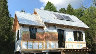 Siding a Small Off Grid Cabin With Western Red Cedar Shingles