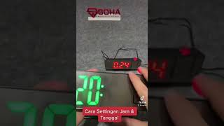 JD-08 LED Putih Jam Digital Ada Proyektor / Jam Alarm Mirror Dengan Layar LED Besar Fitur Snooze