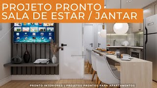 Tour pela sala de estar e jantar│Bragança│121 BS