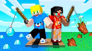 FICAMOS PRESOS em um RAFT no MEIO DO OCEANO no Minecraft!