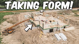 FIRST WALLS GOING UP! WIFEY REACTS! [*EMOTIONAL*]