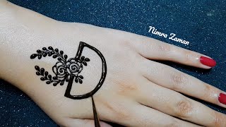 D letter henna tattoo | D alphabet mehndi tattoo design | simple mehndi design