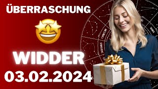 WIDDER ♈️🎁 EINE GROSSE ÜBERRASCHUNG! ⭐️ Horoskop - 03.Februar 2024 #widder #tarot