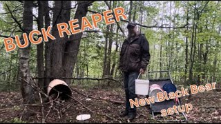 New black bear bait setup in Maine - Buck Reaper