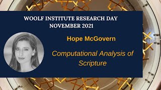 Hope McGovern - Research Day 2021 - Computational Analysis of Scripture