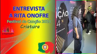 Entrevista a Rita Onofre - Festival da Canção 2024