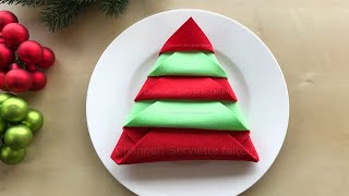 Как сложить салфетки для Новогоднего стола 🎄