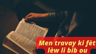 Men sa ki rive lè wap li bib ou. Men sak pase nan mond spirityèl la lèw li la bible.