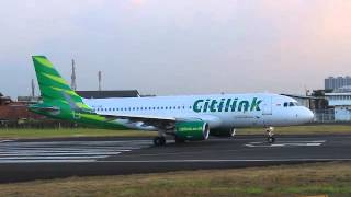 Sunset take off from Bandung Hussein Sastranegara Citilink PK-GQA