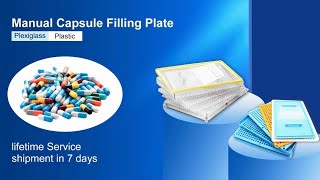 100 200 400 Holes Plastic Manual Capsule Filler Cheap Capsule Filling Plate #capsulefeeder