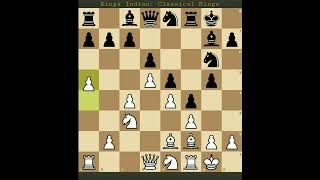 Kings Indian: Classical Kings #chess #kingsacrifice #KingsIndian #shorts #chesstraps #chesstrick