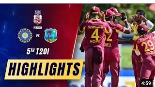 india vs west indies 5th t20 match#shorts