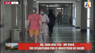 Doctor Juan Paz denuncia despido persecutorio