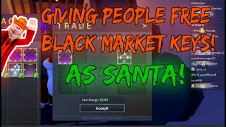 I Became Santa and Gave People Free Black Market Keys! | ROBLOX | The Wild West