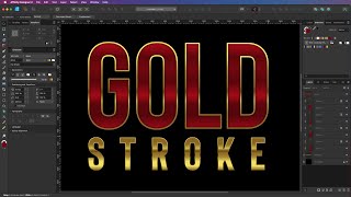 Affinity Designer Gold Stroke | Gold Gradient Stroke