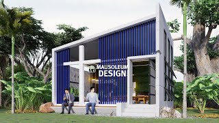 Mausoleum Design - Blue Modern Crypt Design EP 45