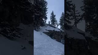 drop 2 drop #skiing #cliff