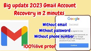 how to recover gmail account without phone number and recovery email 2023 | google recovery latest