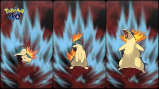 PokemonGO: Shadow Cyndaquil into Shadow Quilava & Shadow Typhlosion