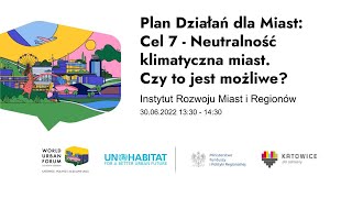 Pawilon Polski #WUF11 | Plan Działań dla Miast: Cel 7