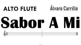 Sabor A Mi ALTO FLUTE Sheet Music Backing Track Partitura