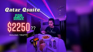 QATAR AIRWAYS QSUITE BUSINESS CLASS || DALLAS TO DODA || INCREDIBLE FLIGHT || GREAT SERVICE