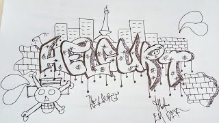 Pen Grafiti - Cara Gambar Grafiti Helcurt Pake Pulpen