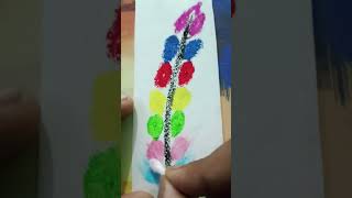 Oil pastels leaf painting 🎨 #shortvideo #viral #creativitywithaera #art #oilpastel #painting #diy