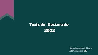 Defensa de Tesis de doctorado: Martín Vergara